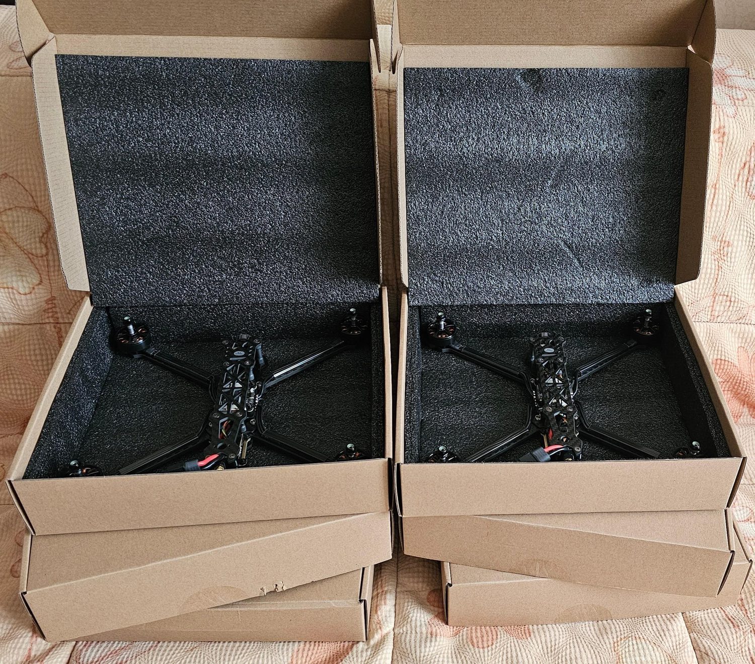 Each drone is carefully packed by the producer