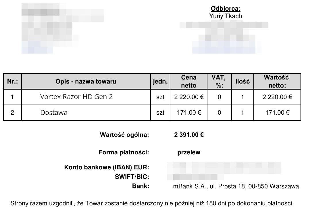 Scope Receipt